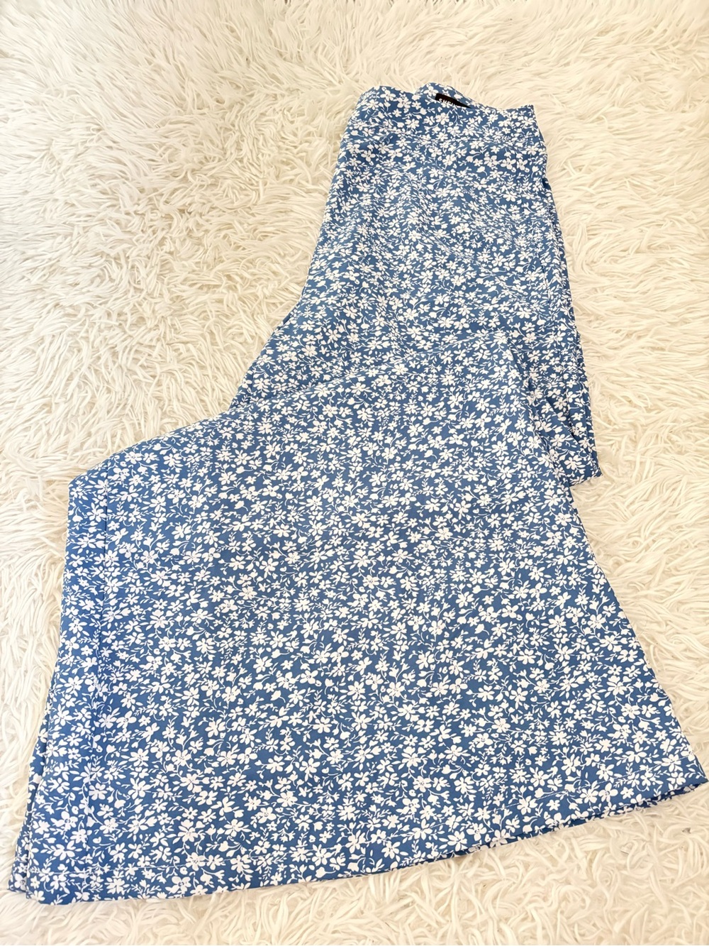 Blue Floral skirt pants